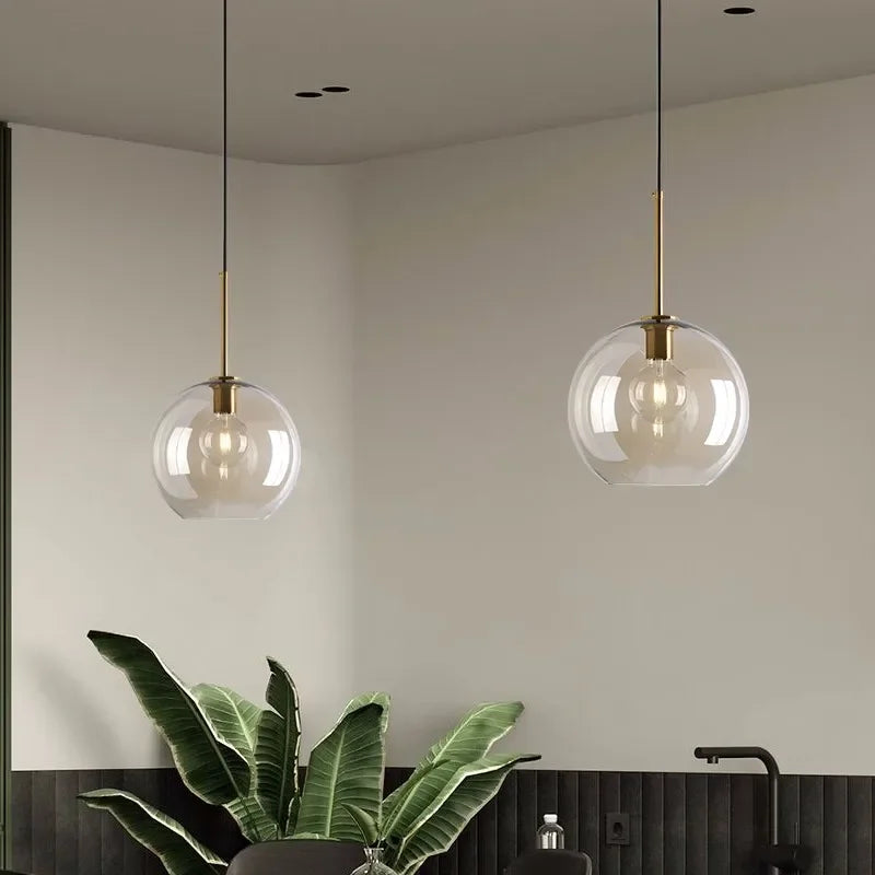NordicGlas Modern Scandinavian Hanging Lamp | Lighting | glass/metal | 90-260V | Premium Lighting Solution