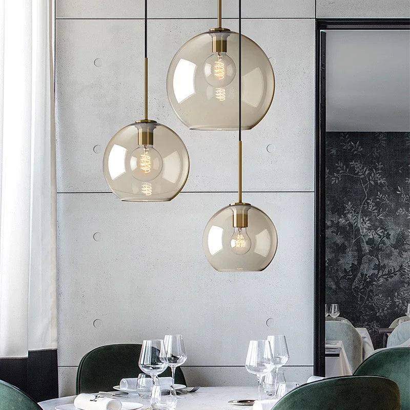 NordicGlas Modern Scandinavian Hanging Lamp | Lighting | glass/metal | 90-260V | Premium Lighting Solution