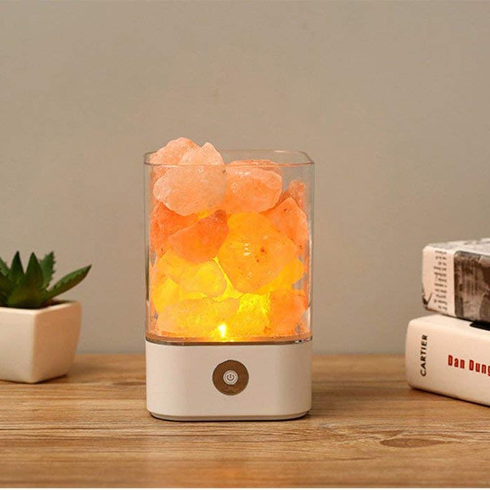 Lumineux GlowStone™ Decorative Crystal Table | Table Lamp | LED | Warm White | acrylic/Crystal | Sleek Table Accent