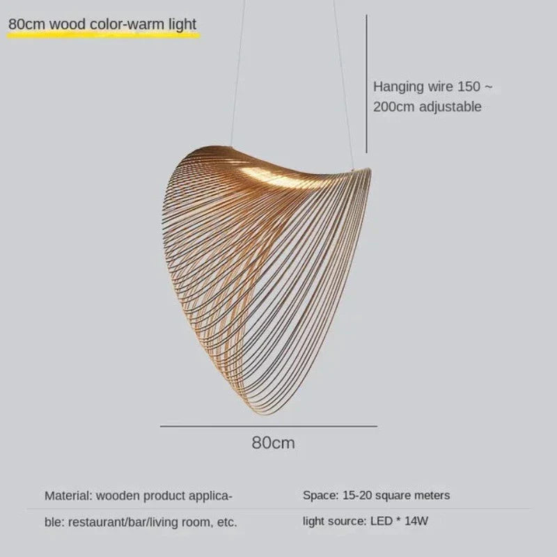 NordicElegance Scandinavian Hanging Lamps | Lighting | LED | glass/wood | 90-260V | Premium Lighting Solution