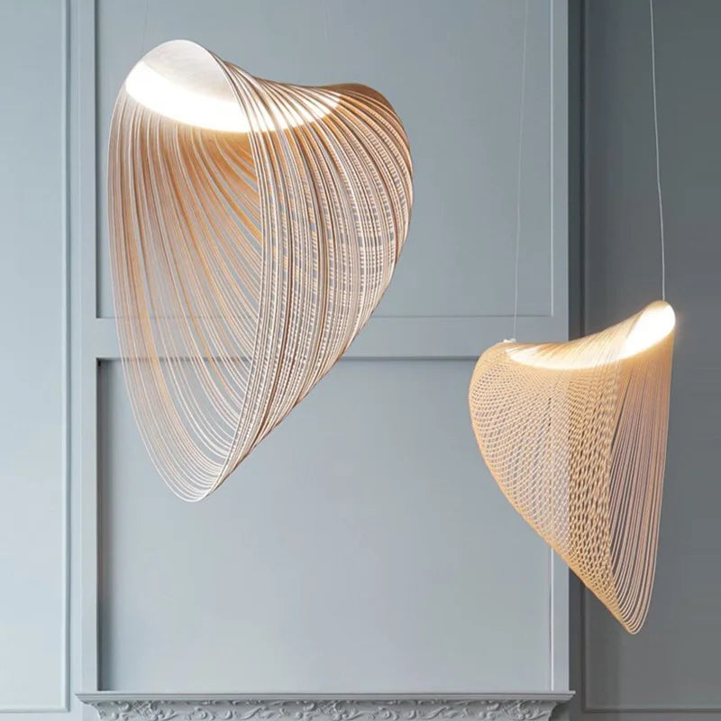 NordicElegance Scandinavian Hanging Lamps | Lighting | LED | glass/wood | 90-260V | Premium Lighting Solution