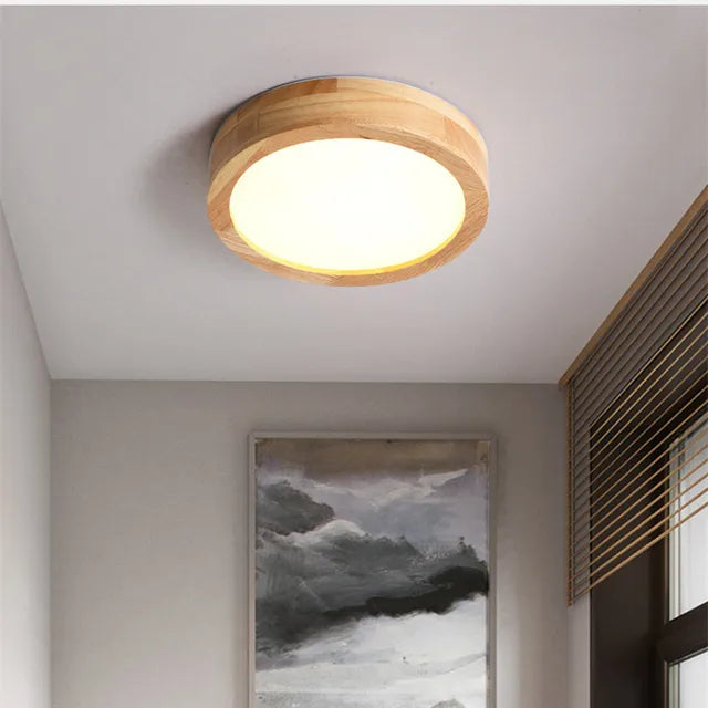 ScandiGlow Round Wooden Ceiling Lamp | Lighting | LED | wood | 12W | Premium Lighting Solution