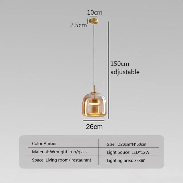 TransparentLight Minimalist Glass Hanging Lamp | Lighting | LED | glass | 90-260V | Premium Lighting Solution