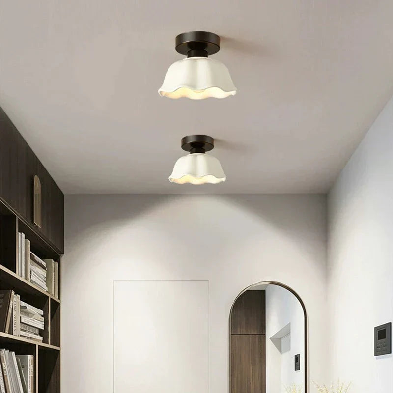BrightGleam Ceramic Glass Hanging Lamp | Lighting | LED | acrylic/ceramic/glass/iron | Premium Lighting Solution