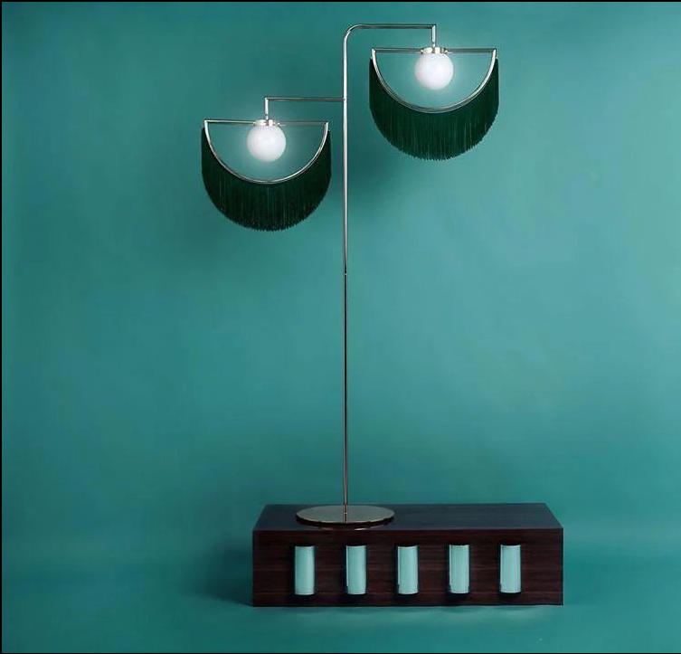 Scandinavian floor lamp tassels | Floor Lamp | glass/metal | 240 v | Stylish Floor Lighting