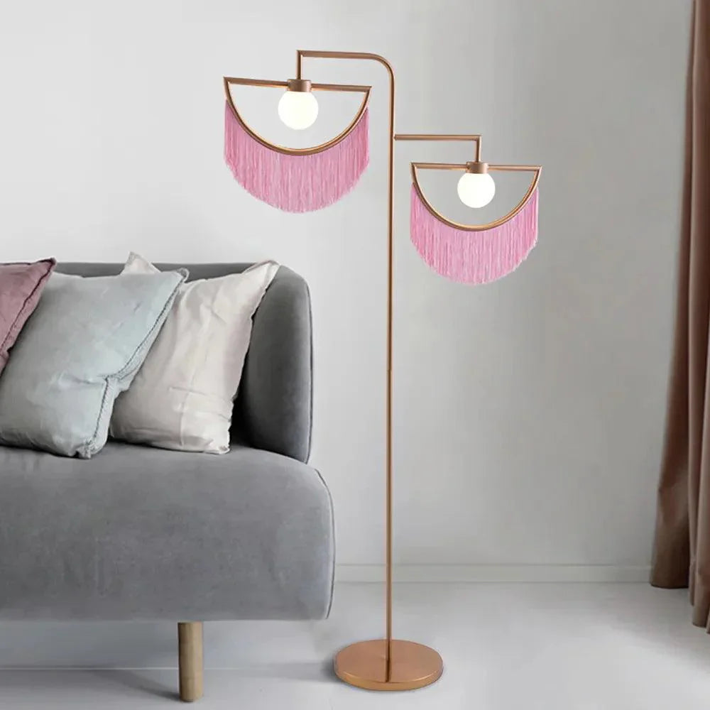 Scandinavian floor lamp tassels | Floor Lamp | glass/metal | 240 v | Stylish Floor Lighting