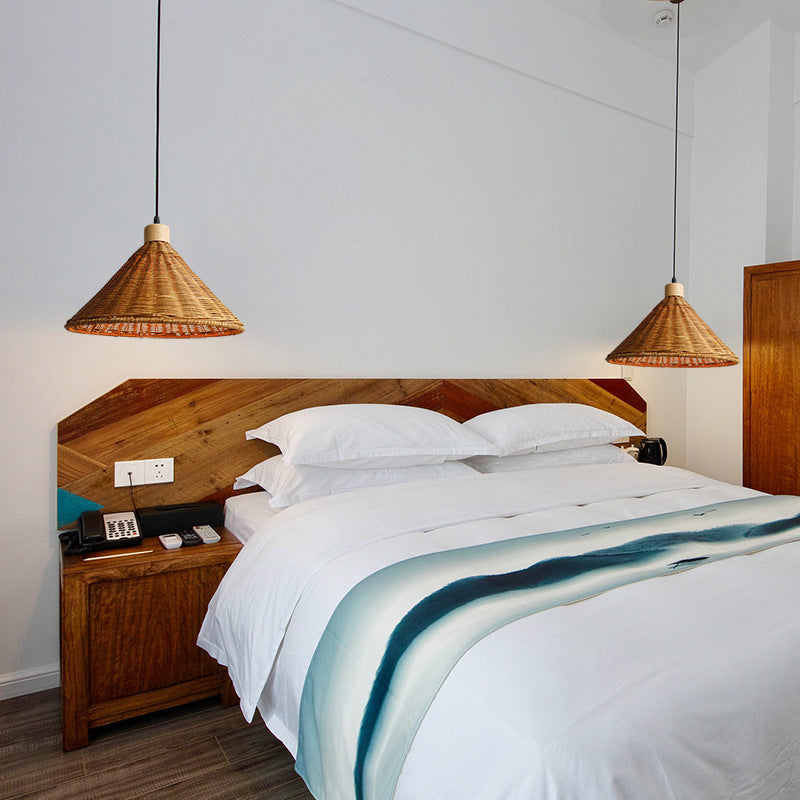 Rustic Wicker Hanging Lamp Kitchen | Lighting | 110V-120V | Premium Lighting Solution