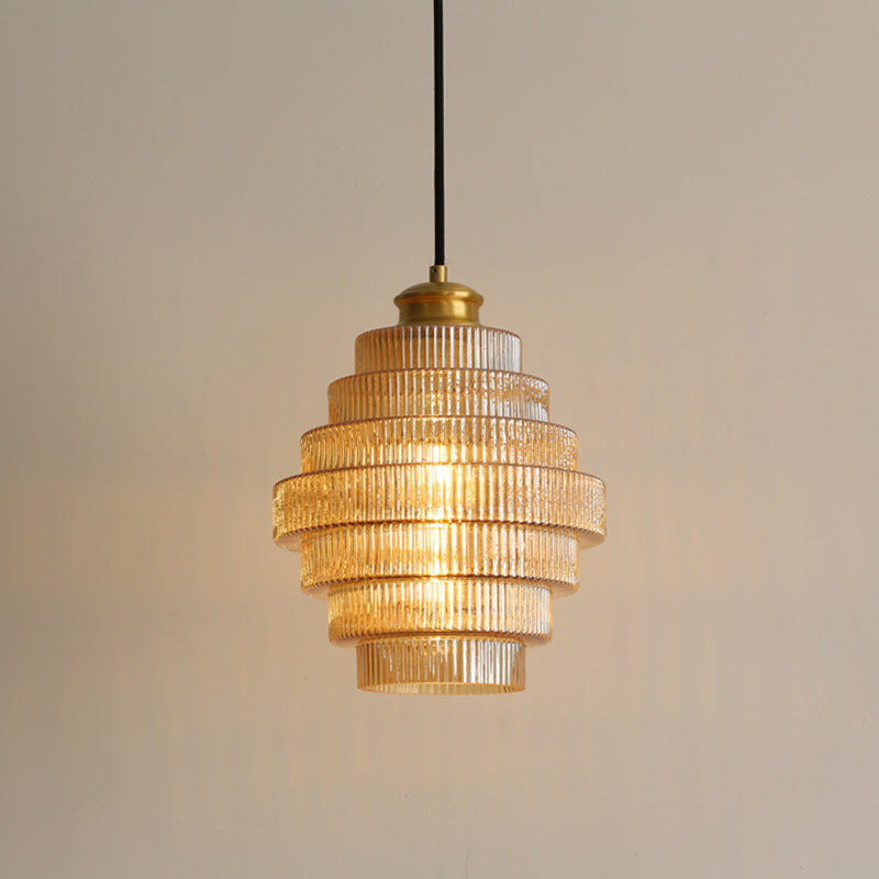 Bottle-shaped Brass Glass Hanging Lamp | Lighting | LED | brass/glass/metal | 40W | 110V-120V | Premium Lighting Solution