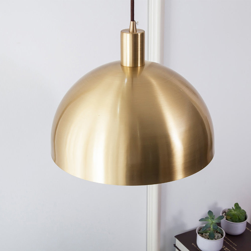 Mid-Century Modern Brass Dome Pendant | Lighting | brass | 40W | Premium Lighting Solution