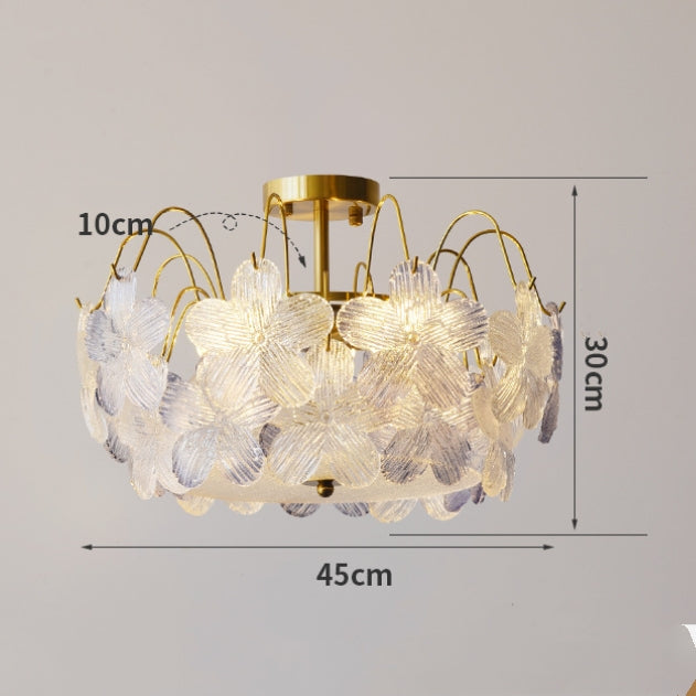 Classic Flower Shaped Stained Glass | Ceiling Light | LED | glass | 110V-120V | Modern Ceiling Lighting