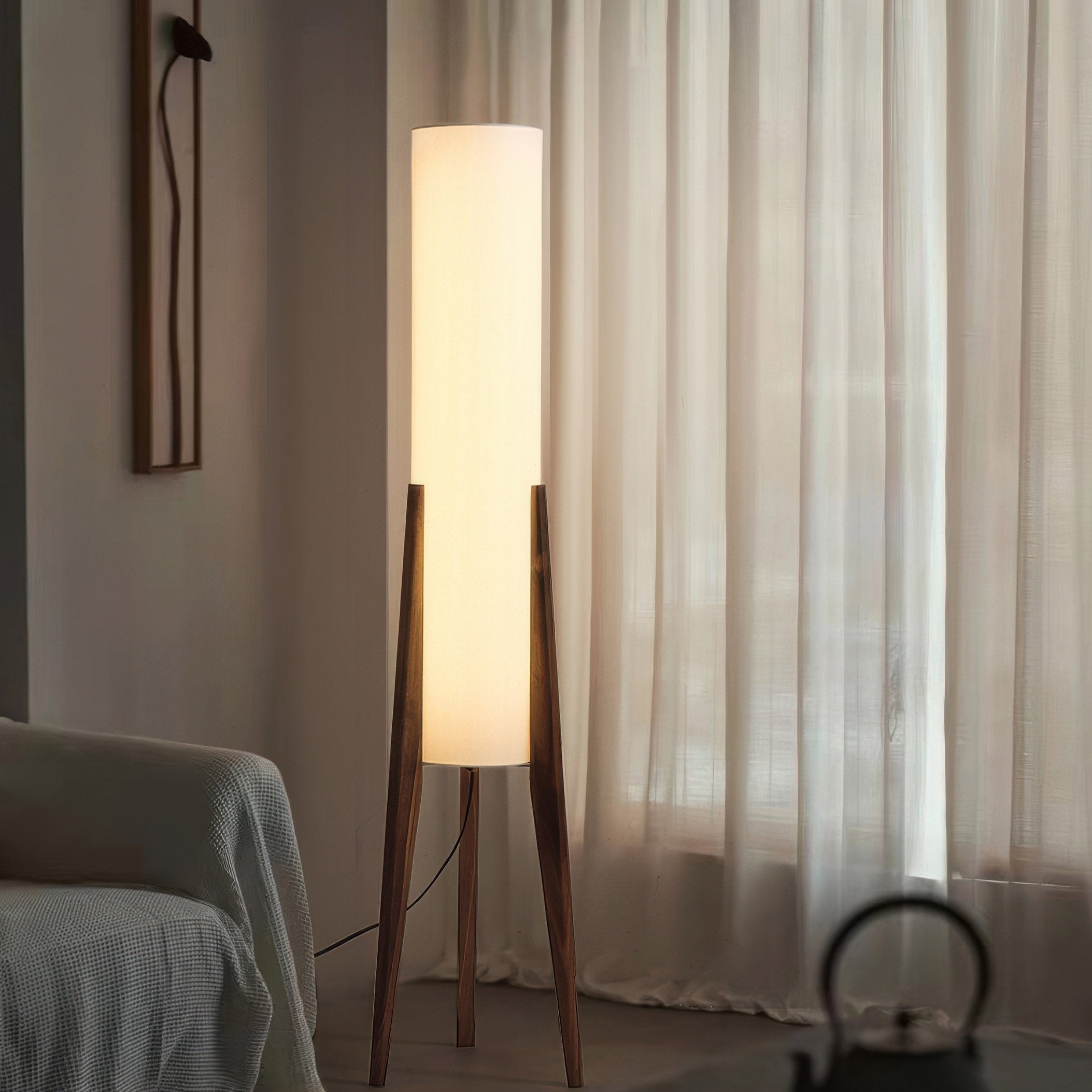 Walnut floor lamp Solid wood | Floor Lamp | LED | 12w | 111v/240v | Stylish Floor Lighting