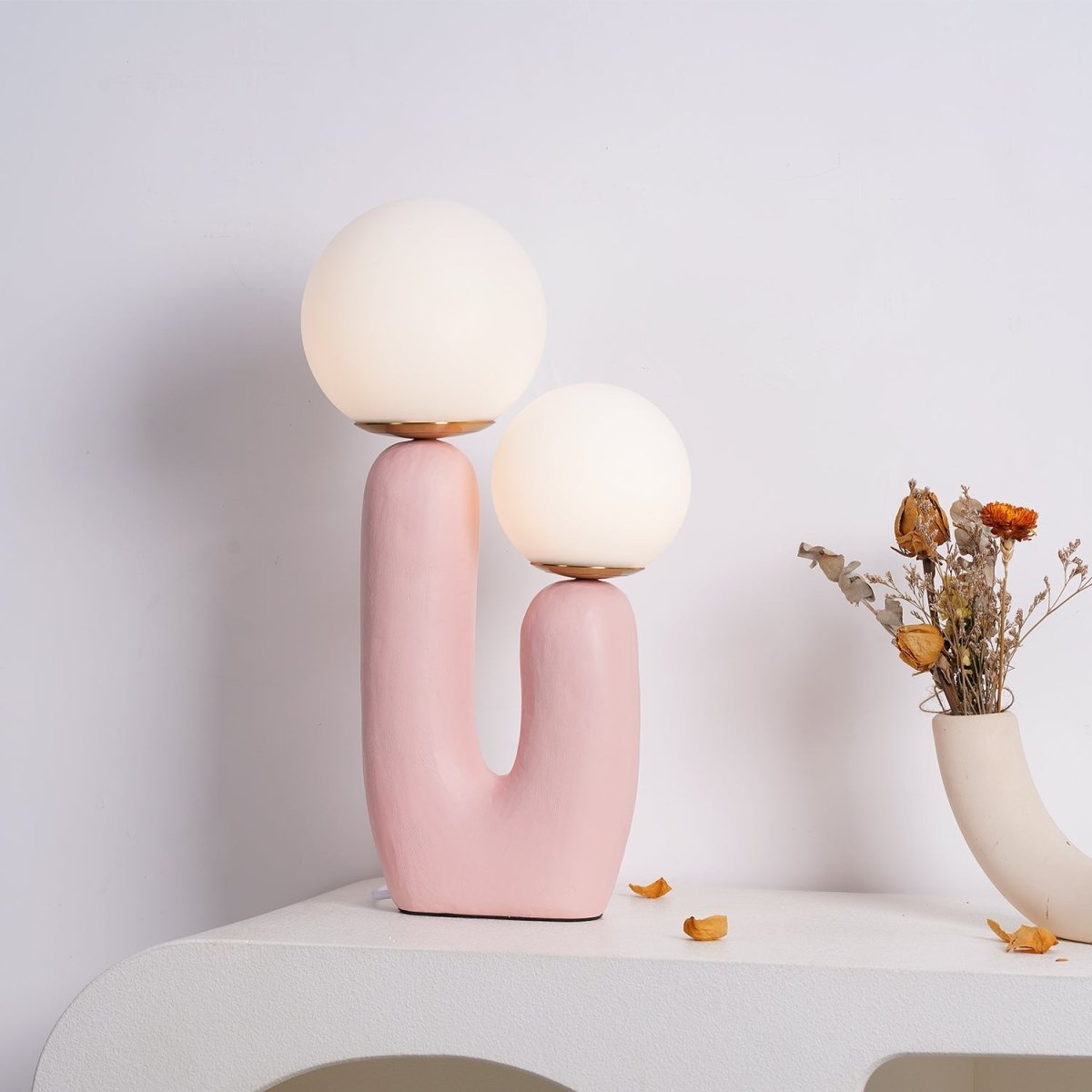 Modern Table Lamp Cactus Design | Table Lamp | LED | glass/Ceramic | 110-240V | Sleek Table Accent