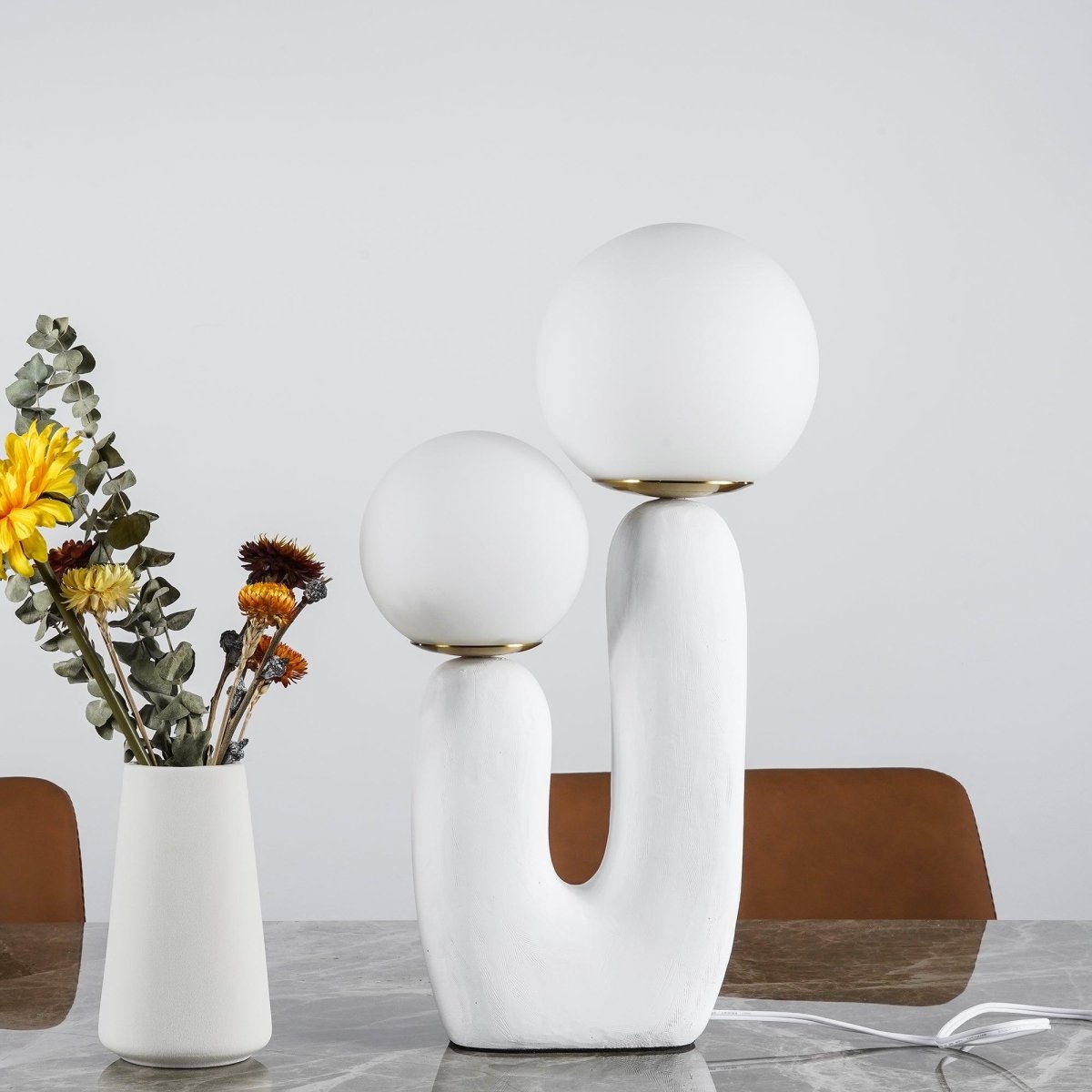 Modern Table Lamp Cactus Design | Table Lamp | LED | glass/Ceramic | 110-240V | Sleek Table Accent