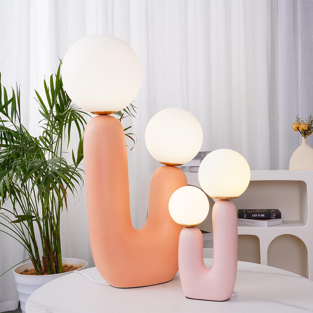 Modern Table Lamp Cactus Design | Table Lamp | LED | glass/Ceramic | 110-240V | Sleek Table Accent
