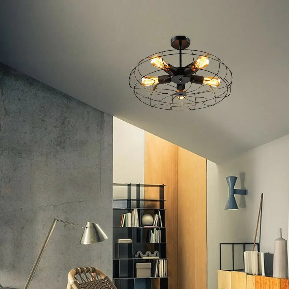 RetroCage Vintage Chandelier | Ceiling Light | 90-260V | Modern Ceiling Lighting