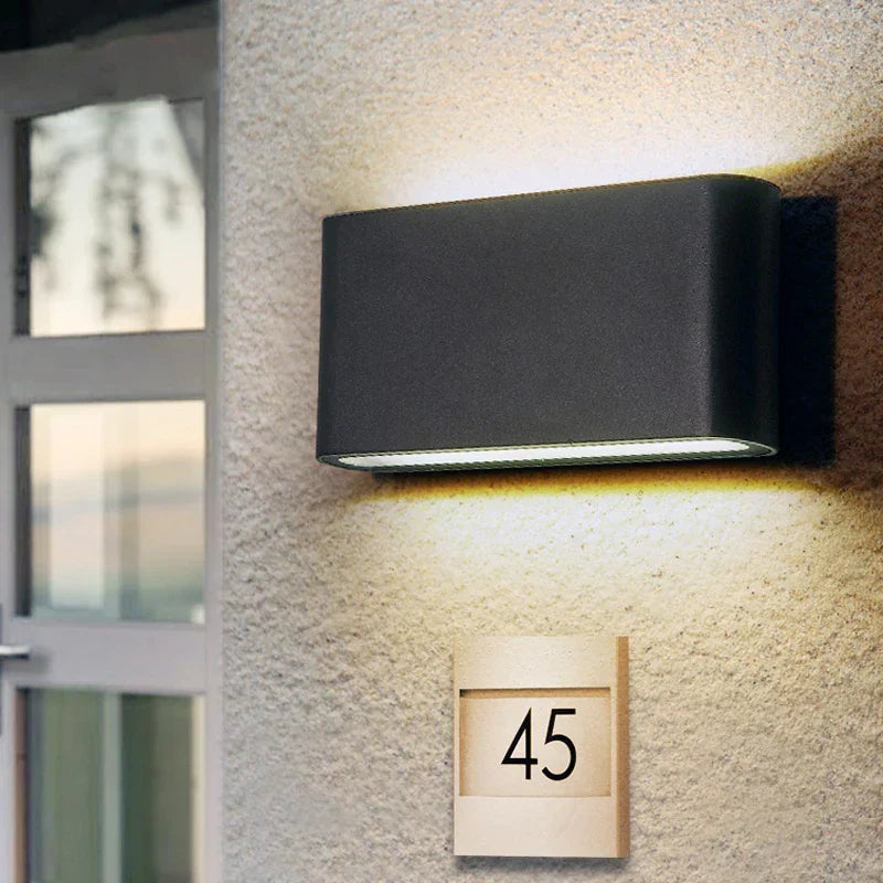 LumiLux Waterproof Modern Wall Lamp | Wall Lamp | LED | aluminum/glass | Elegant Wall Illumination