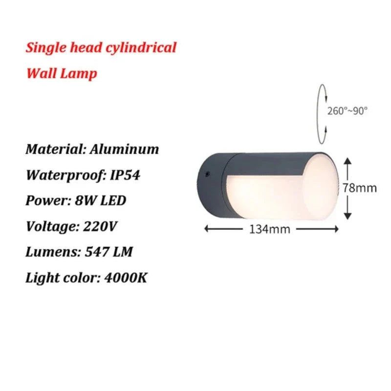 LichtStyle Outdoor Wall Lamp Modern | Wall Lamp | LED | 85-265V | Elegant Wall Illumination