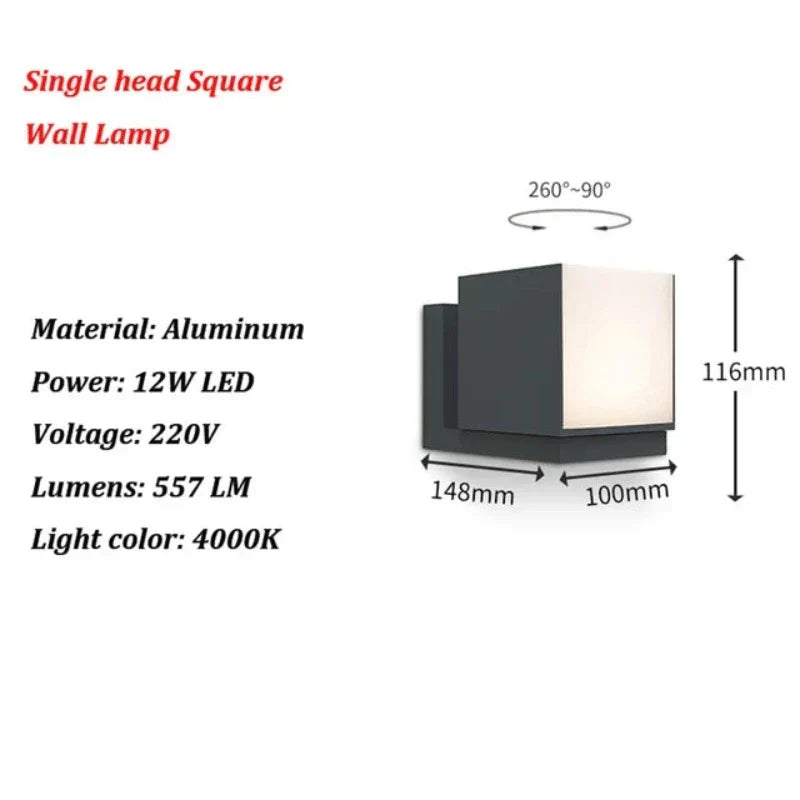 LichtStyle Outdoor Wall Lamp Modern | Wall Lamp | LED | 85-265V | Elegant Wall Illumination