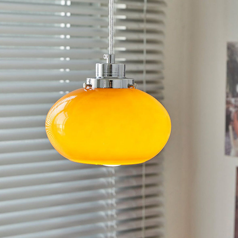 Bauhaus Medieval Yellow Glass Hanging | Lighting | LED | glass/metal | 11-15W | 110V-120V | Premium Lighting Solution