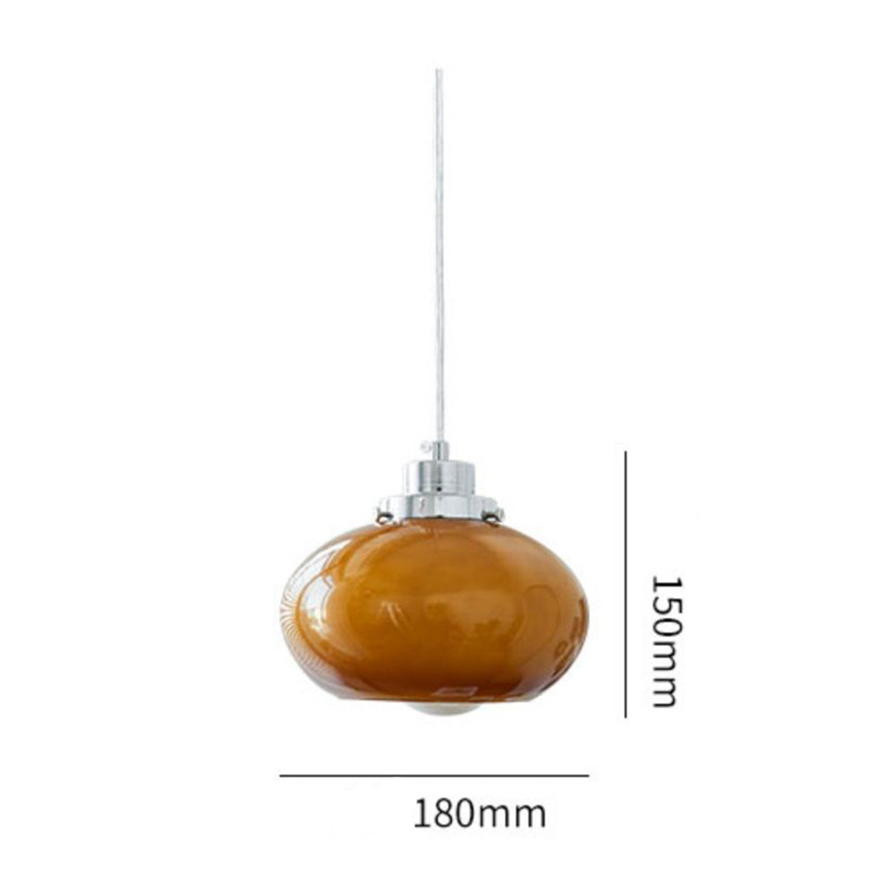 Bauhaus Medieval Yellow Glass Hanging | Lighting | LED | glass/metal | 11-15W | 110V-120V | Premium Lighting Solution