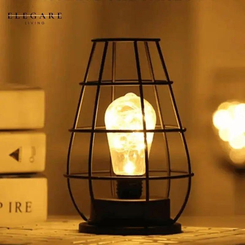 Retro Table Lamp Vintage Style | Table Lamp | LED | Warm White | plastic/Metal | Sleek Table Accent