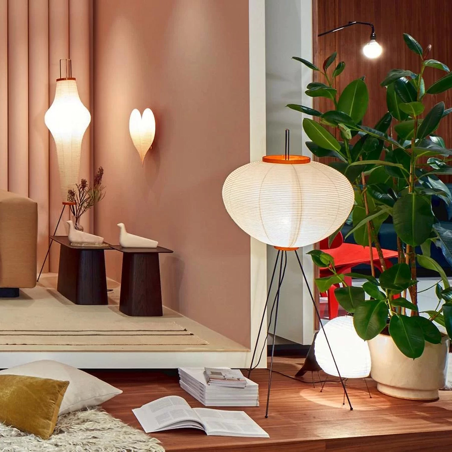 Rice paper floor lamp | Floor Lamp | LED | metal | 240v | Stylish Floor Lighting