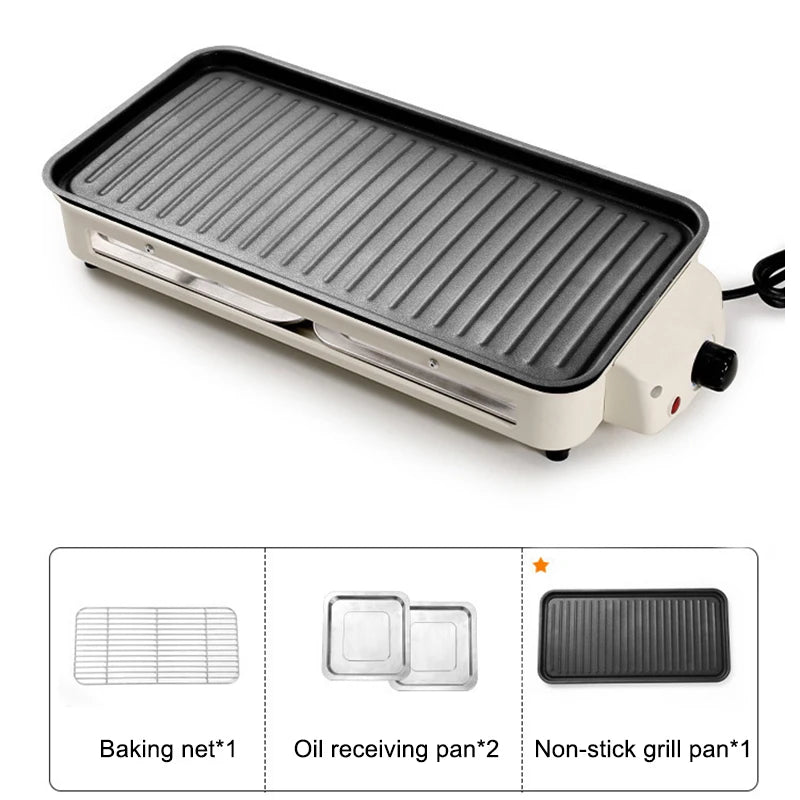 Household Electric Grill Indoor Smokeless Skewer | By Stopper | Aluminum | 1500W | 220V | Functional Home Appliance