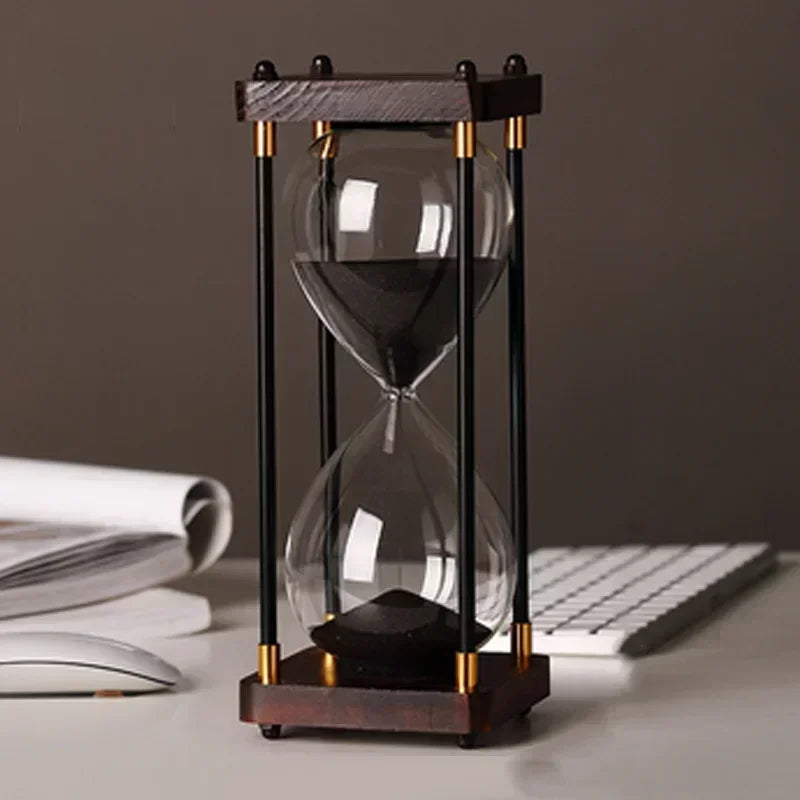 15/30/45/60 Minutes Retro Hourglass Luxury Gift | Ornament | wood/glass/metal | Elegant Home Decor