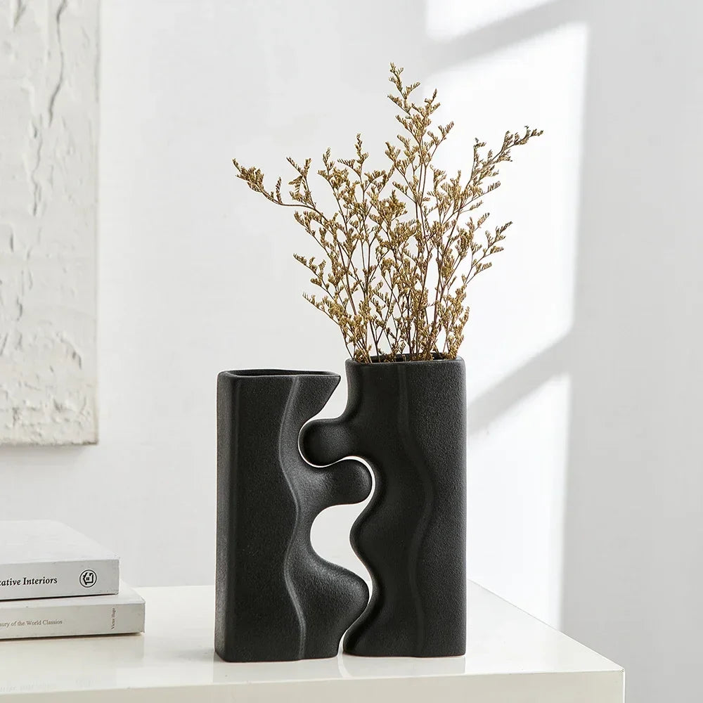 Vase Black (set of pieces) | Decorative Item | Elegant Home Decor