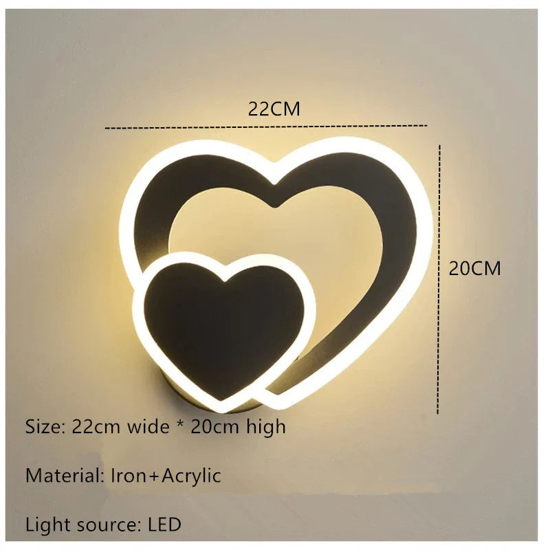 HeartWall Wall Lamp Creative Mood | Wall Lamp | Led | iron | 111V - 240V | Elegant Wall Illumination