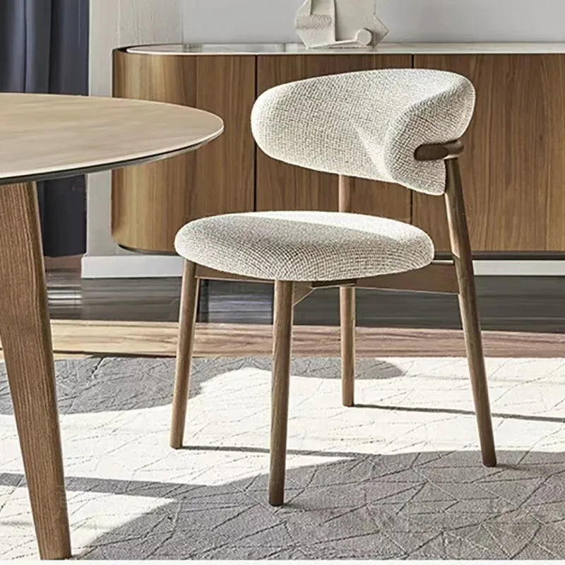 Textured Fabric Chair Dining Chair Elegant | Chair | Wood | Comfortable Seating