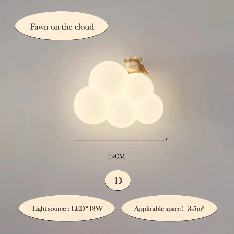 CloudLight Wall Lamp Children's Room | Wall Lamp | Led | iron | 240V | Elegant Wall Illumination