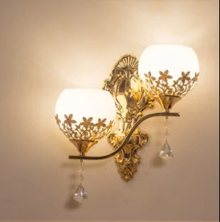 CrystalLuxe Wall Lamp Gold Bedroom | Wall Lamp | Led | aluminum | 110V - 240V | Elegant Wall Illumination