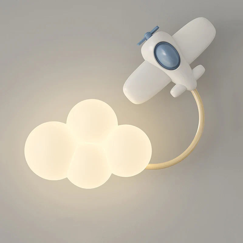 CartoonAirplane Children's Room Wall Lamp | Wall Lamp | Led | Warm White | metal | 18W | 20V - 220V - 240V | Elegant Wall Illumination