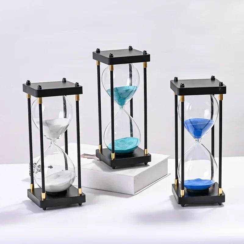 15/30/45/60 Minutes Retro Hourglass Luxury Gift | Ornament | wood/glass/metal | Elegant Home Decor