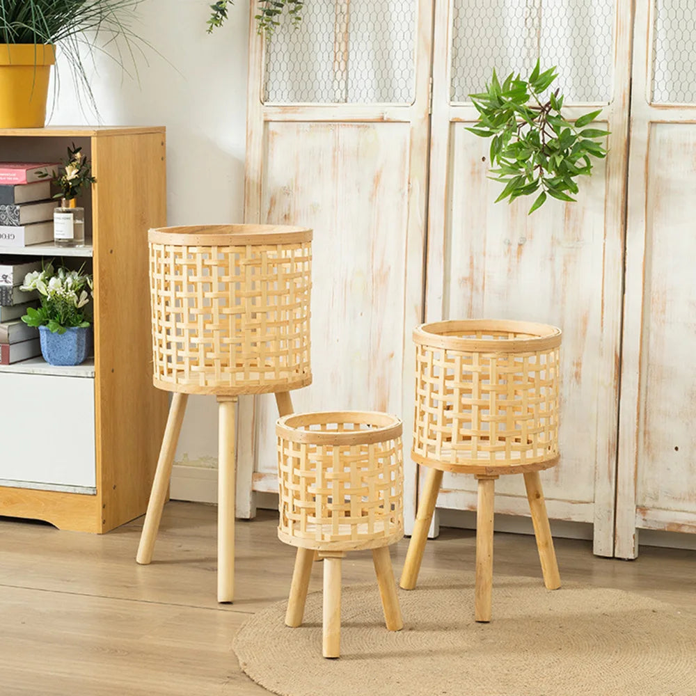 Nordic Pastoral Handmade Braid Rattan Bamboo | Decorative Item | straw | Elegant Home Decor