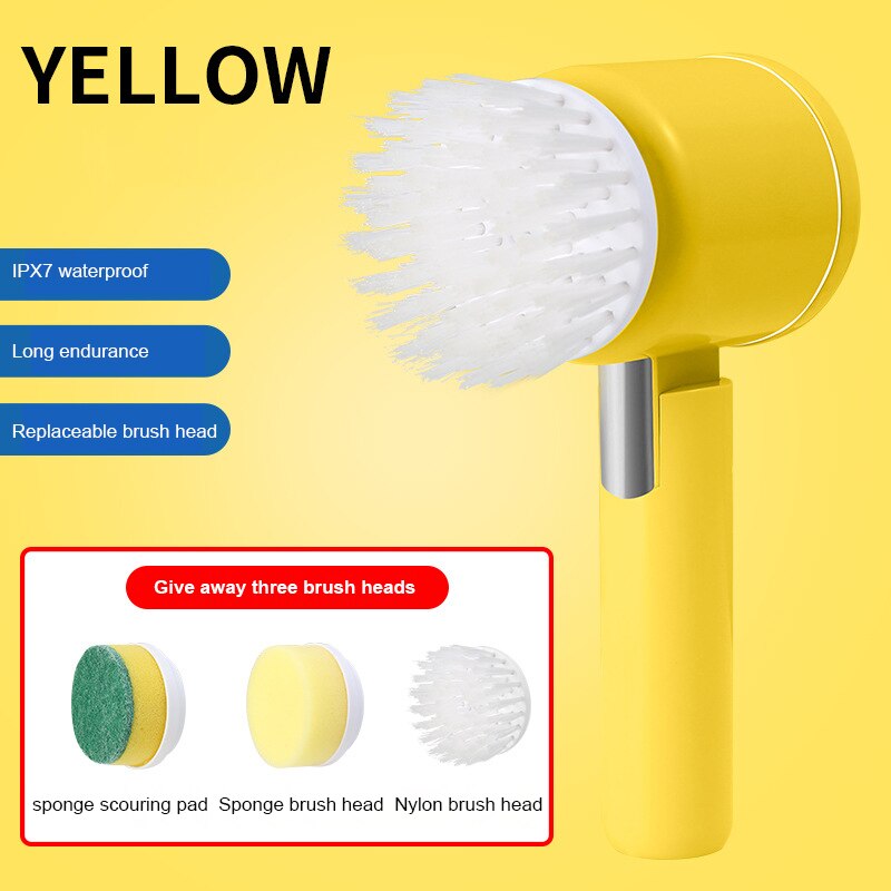 FlexScrub Electric Cleaning Brush Multifunctional Rechargeable Scrubber | Cleaning Tool | ABS | 12V | Functional Home Appliance