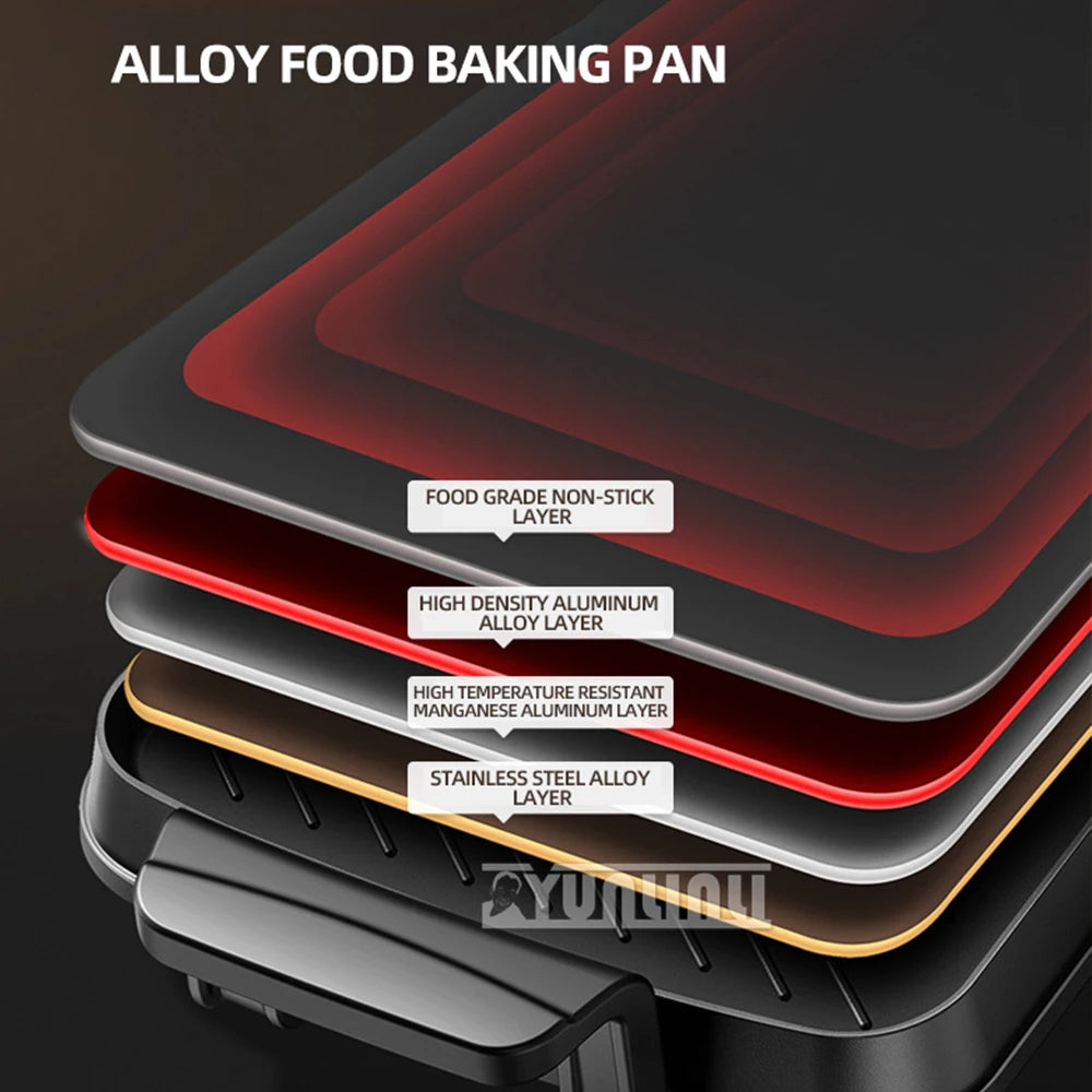 Household Smokeless Barbecue Hot Pot Machine | Appliance | Alloy | 2200W | 220V | Functional Home Appliance