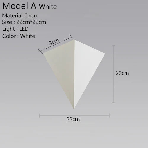 DriehoekLicht Minimalist Wall Lamp Interior | Wall Lamp | Led | Aluminum/Metal | 3W | 85-265V | Elegant Wall Illumination