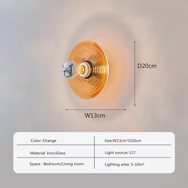 AquaGlow Glass Wall Lamp Water | Wall Lamp | Led | glass/iron | 5W | 90V - 260V | Elegant Wall Illumination