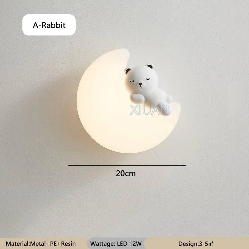 MoonAnimal Creative Moon Lamp Children's | Lighting | Led | Warm White | metal | 12W | 20V - 220V - 240V | Premium Lighting Solution