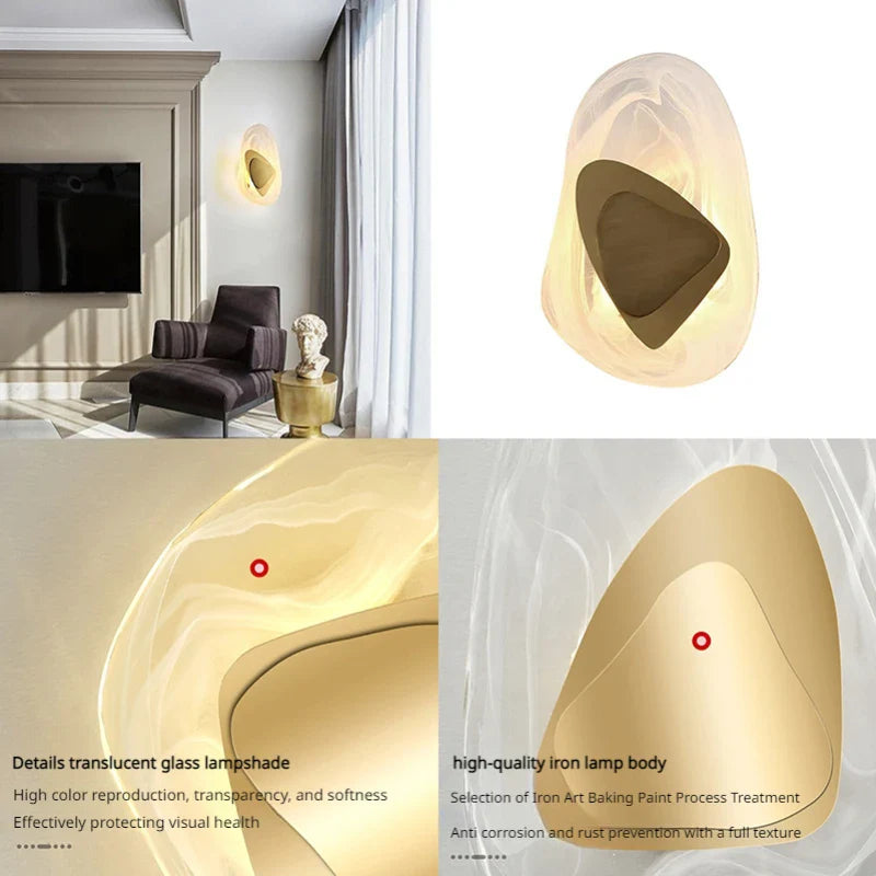 LuxeLicht Minimalist Wall Lamp | Wall Lamp | Led | glass/iron | 90V - 260V | Elegant Wall Illumination