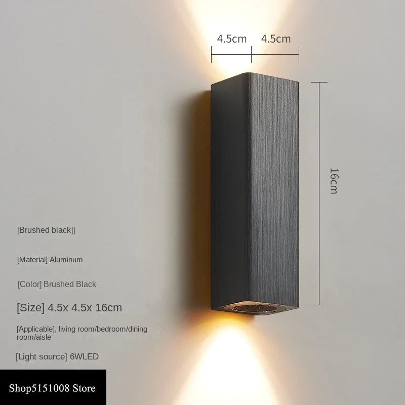 GlowLuxe Modern Wall Lamp Bedroom | Wall Lamp | Led | Aluminum/Acrylic | 85-265V | Elegant Wall Illumination