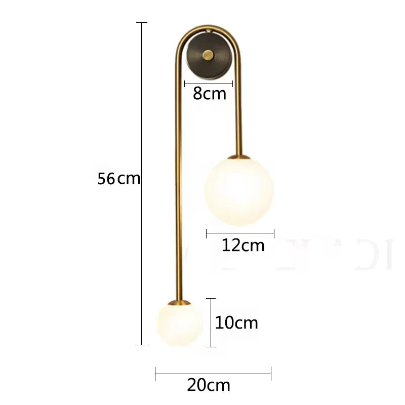 AuroraGlass Wall Lamp Modern Lamp | Wall Lamp | Led | Warm White | glass/iron | 85V - 265V | Elegant Wall Illumination