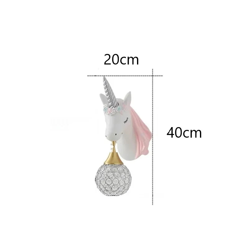UnicornLight Children Room Wall Lamp | Wall Lamp | Metal/Plastic | 110V-22V | Elegant Wall Illumination