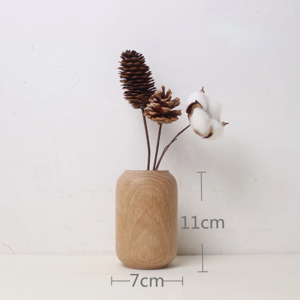 Classic Round Wooden Vase Round Vase | Vase | wood | Elegant Home Decor