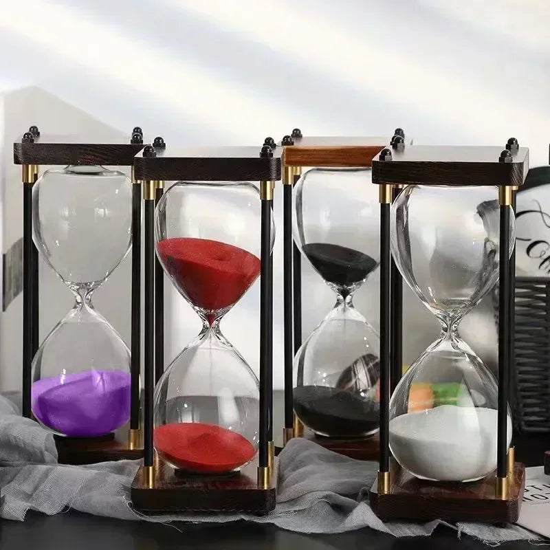 15/30/45/60 Minutes Retro Hourglass Luxury Gift | Ornament | wood/glass/metal | Elegant Home Decor