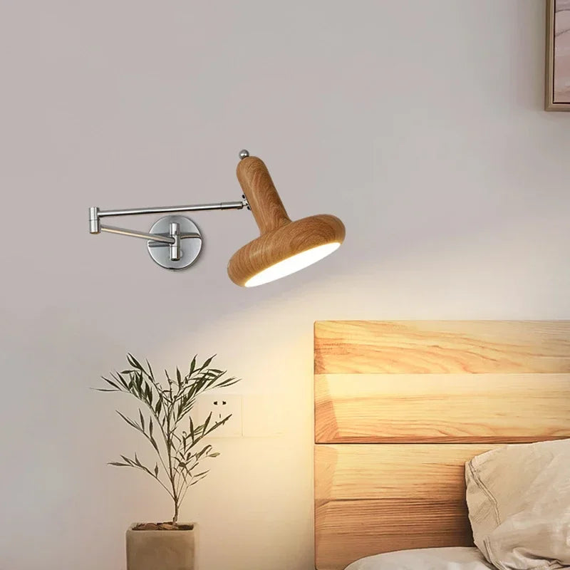 LichtSwing Minimalist Wall Lamp Bedroom | Wall Lamp | Led | iron/wood | 90V - 260V | Elegant Wall Illumination