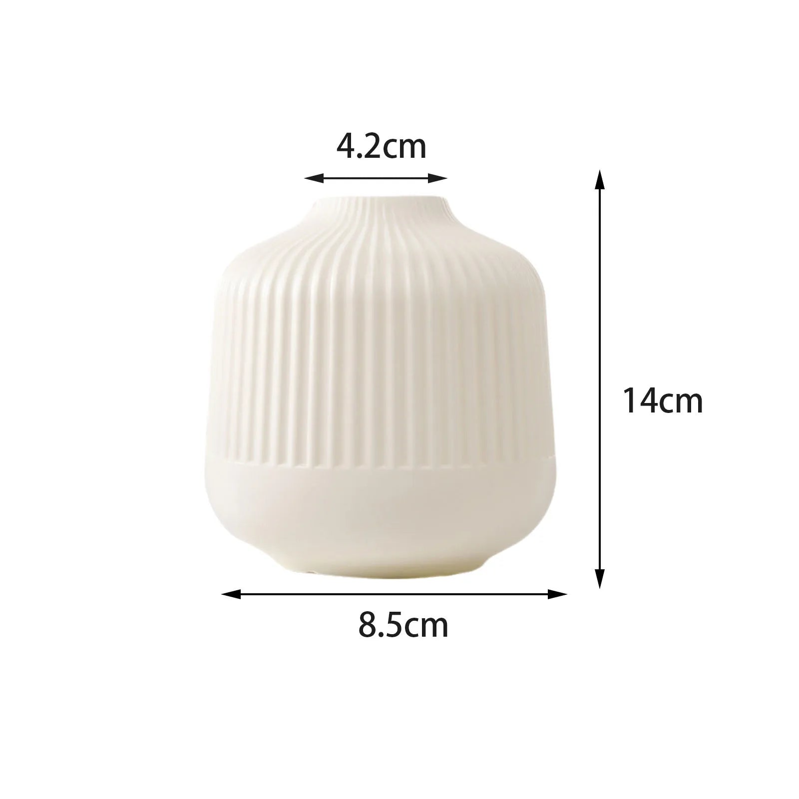 Classic Ribbed White Vase Modern Home | Vase | Elegant Home Decor