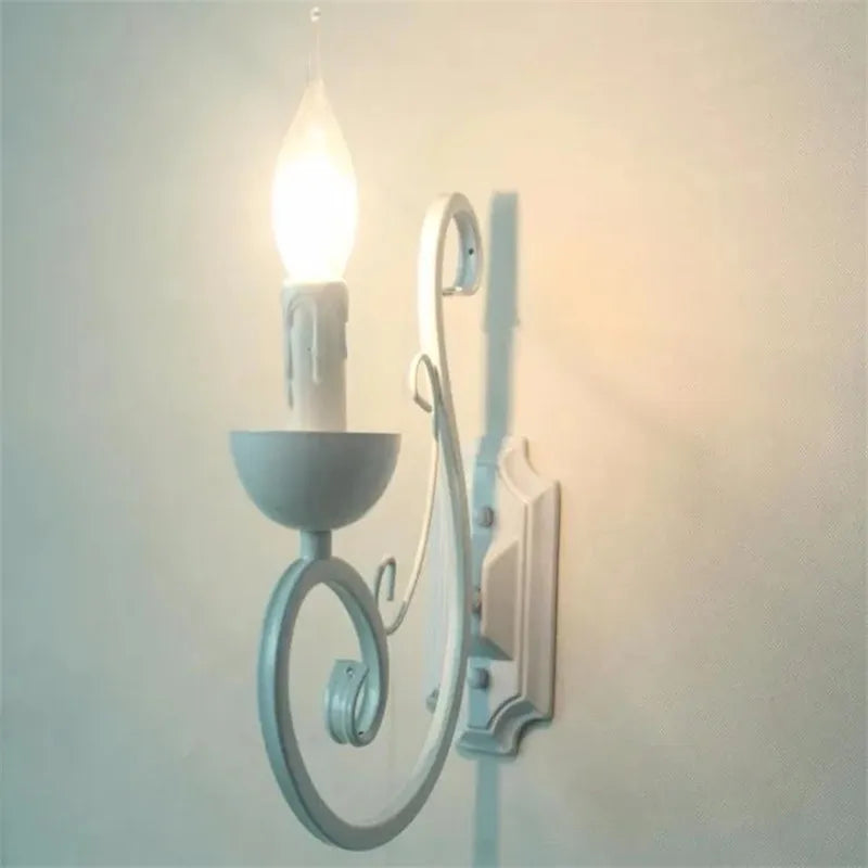 VintageGlow White Metal Wall Lamp | Wall Lamp | metal | 110V - 220V | Elegant Wall Illumination